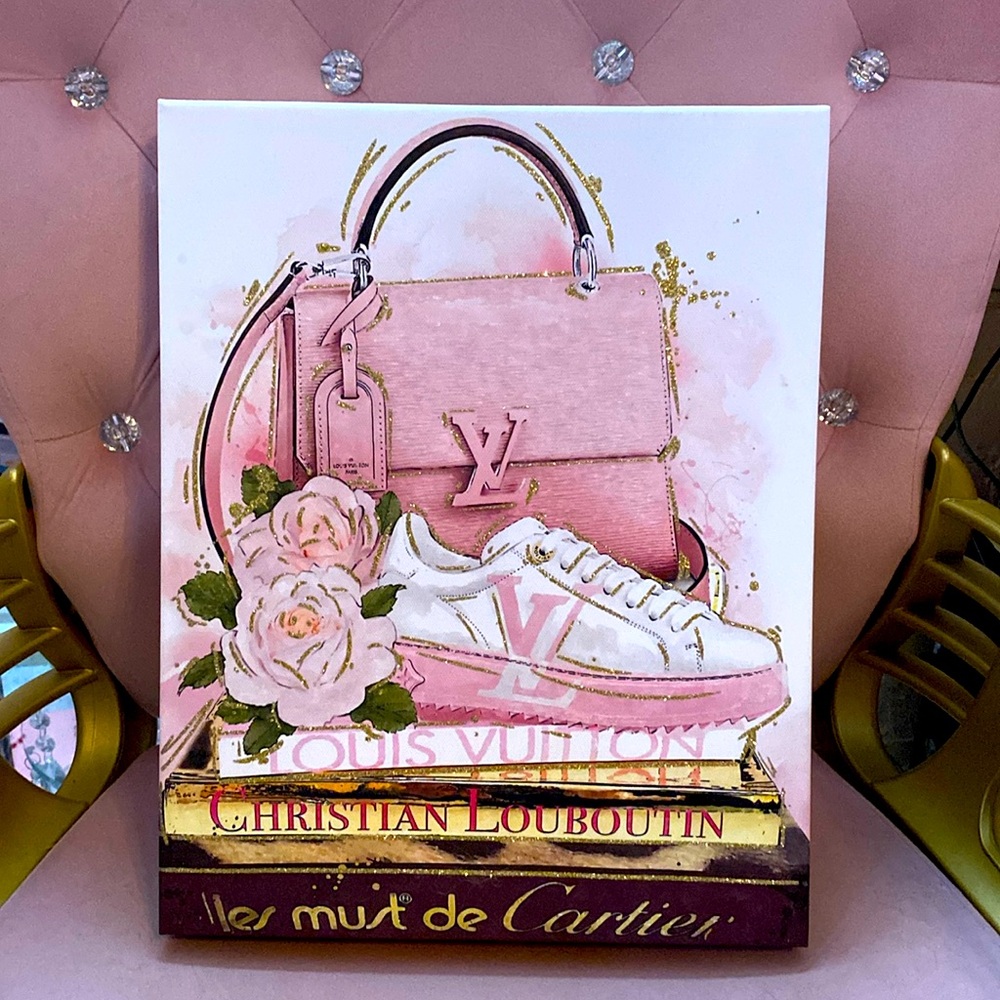 Pink purse beauty room wall decor
